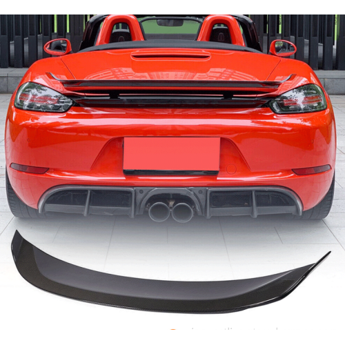 Porsche 718 (982) Boxster Dry Carbon Fiber Rear Trunk Spoiler Boot Wing Lip 2016-2021